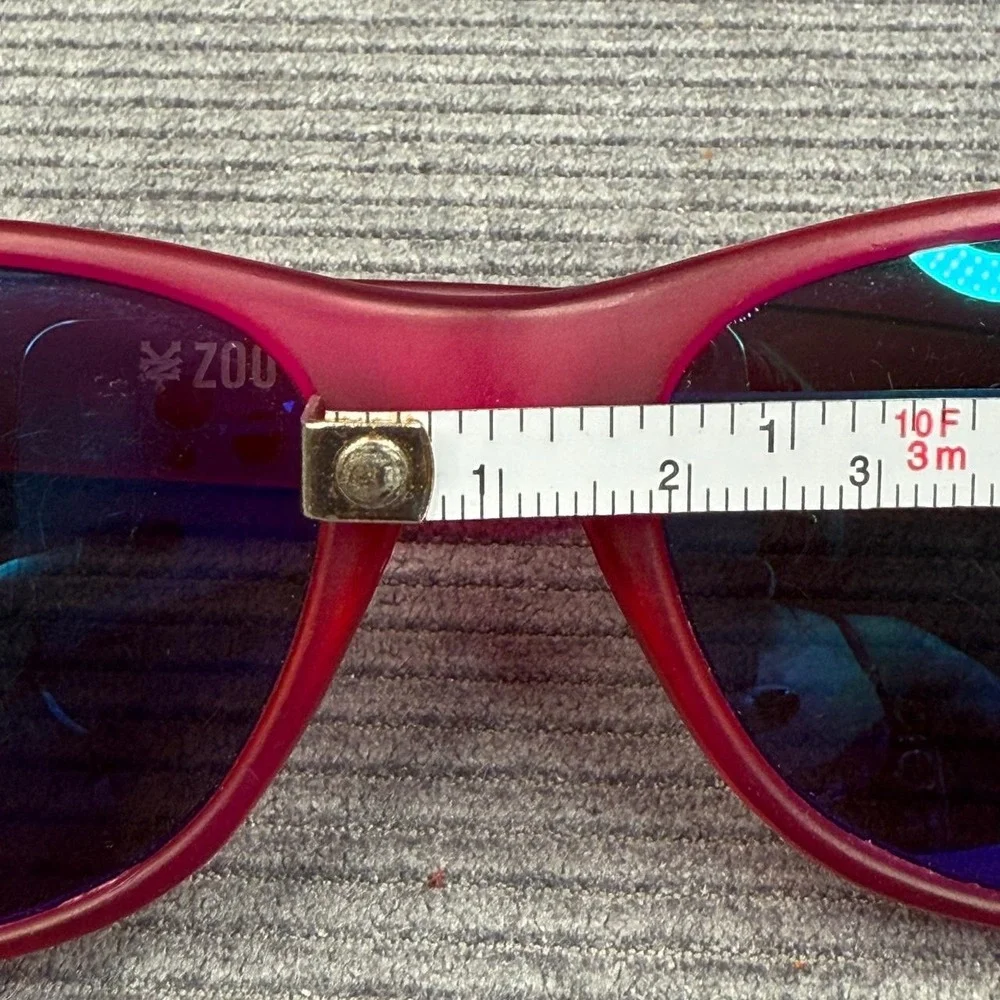 Zoo York Sunglasses Pink Translucent Frames Blue Mirrored Lens 20050-822650 Y2k
